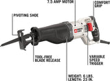 Sierra de sable PORTER-CABLE, velocidad variable, 7,5 amperios, con cable (PCE360) - DIGVICE MX