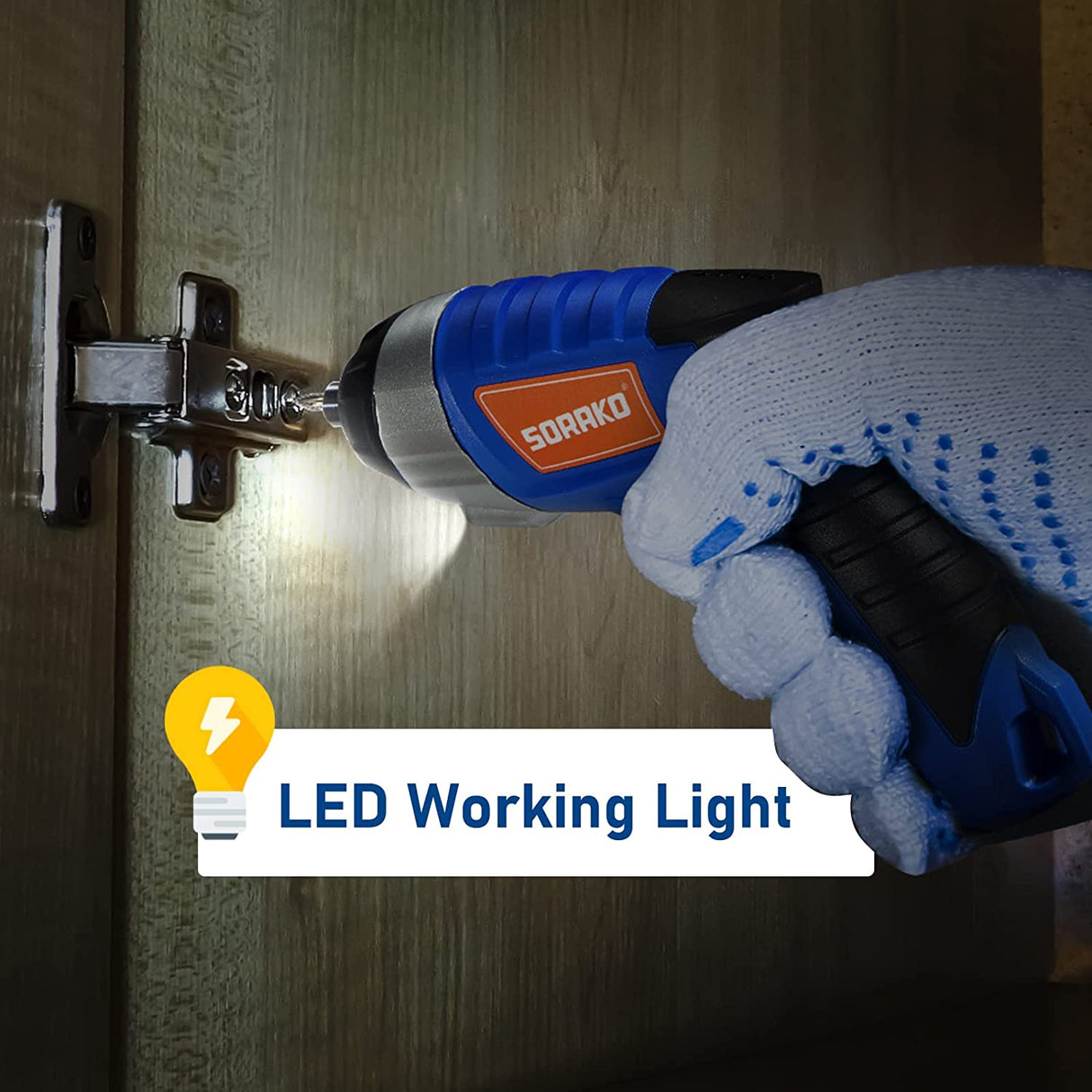SORAKO Destornillador eléctrico 4V Max, Destornillador inalámbrico 6 Nm, Destornillador eléctrico recargable con luz LED, Pistola atornilladora con 30 PCS Accesorios - DIGVICE MX