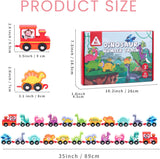 Atoylink Juego de tren de dinosaurio de madera con números Montessori Juguetes educativos de aprendizaje - B0B1LSSWQV