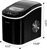 FRIGIDAIRE EFIC101-BLACK Fabricante compacto portátil, 26 lb por día, máquina para hacer hielo, negro - DIGVICE MX