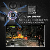 EasySMX - Controlador inalámbrico de joystick de juego, PC inalámbrico de 2.4G, doble vibración, 14 horas de reproducción para PC/Steam/PS3/TV Box/Nintendo Switch (negro)