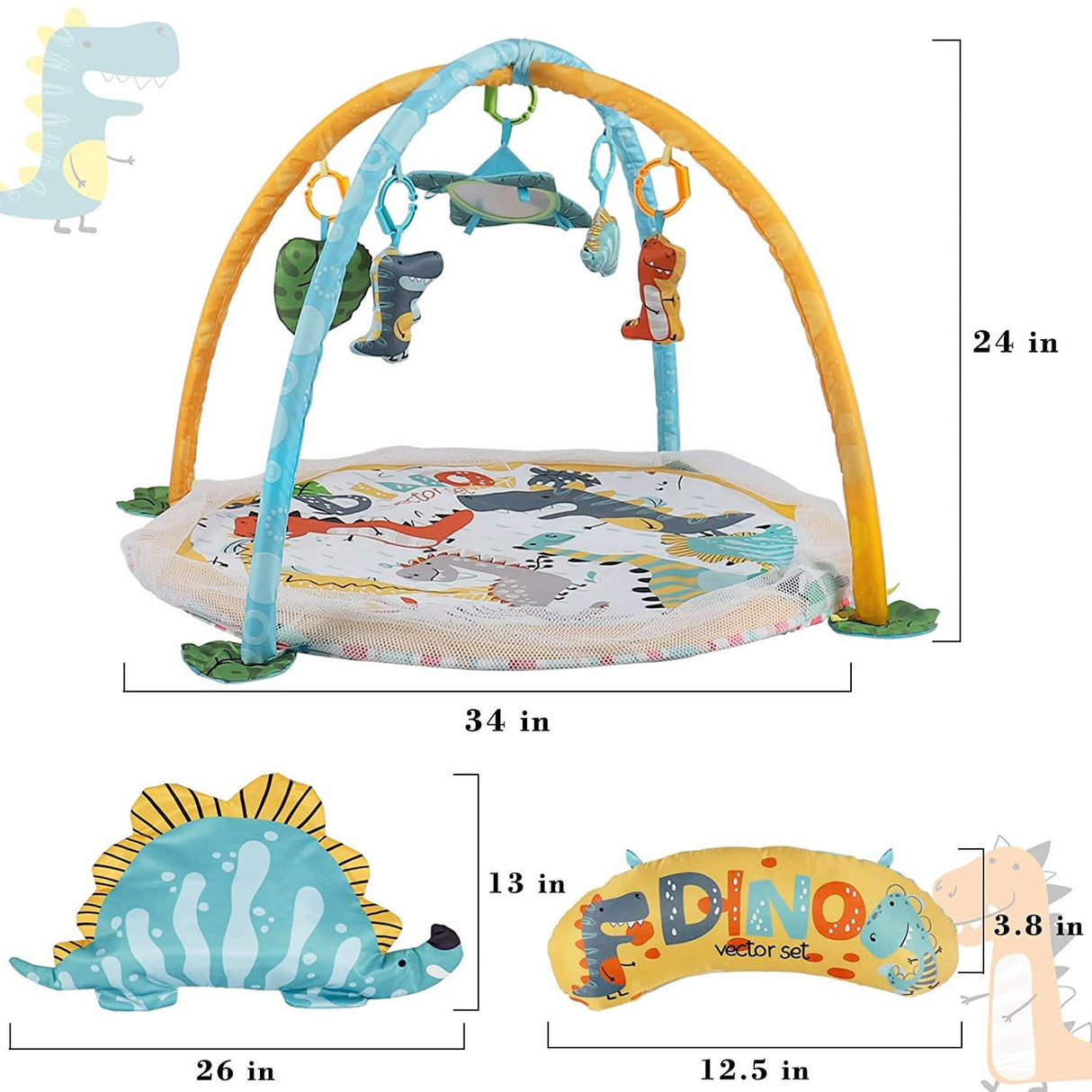 LOL-FUN Baby Play Mat Gimnasio de actividad infantil, Baby Floor Mat Activity Gym Playmat, Juguetes infantiles para 0 3 6 12 meses Tapete plegable - DIGVICE MX