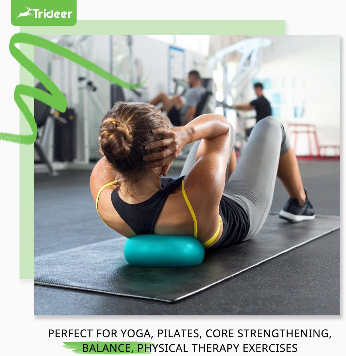 Trideer Pelota de pilates Pelota de núcleo de 9 pulgadas, pequeña pelota de ejercicio con guía de ejercicio Barre Ball Bender Ball Mini pelota de yoga para pilates, yoga, entrenamiento básico, terapia física, equilibrio, estabilidad, estiramiento