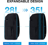 BAGSMART  - Mochila para computadora portátil para hombres y mujeres Mochilas de viaje expandibles para computadora de 17.3 pulgadas con puerto de carga resistente al agua
