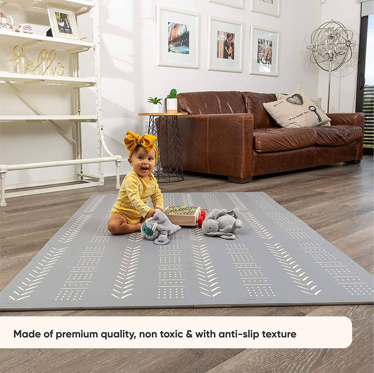 Childlike Behavior - Tapete de juego para bebé, extragrande, no tóxico, de espuma, con baldosas suaves entrelazadas, 72 x 48 pulgadas, tapete de piso para bebés, niños pequeños y niños - DIGVICE MX