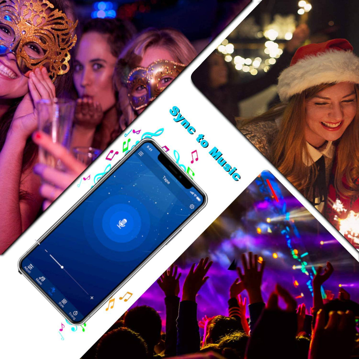 DAYBETTER Luces LED inteligentes de 32.8 pies, tiras de luces LED controladas por aplicación con control remoto de 24 teclas, tira de luces LED con temporizador, luces LED que cambian de color para dormitorio, fiesta, cocina - DIGVICE MX