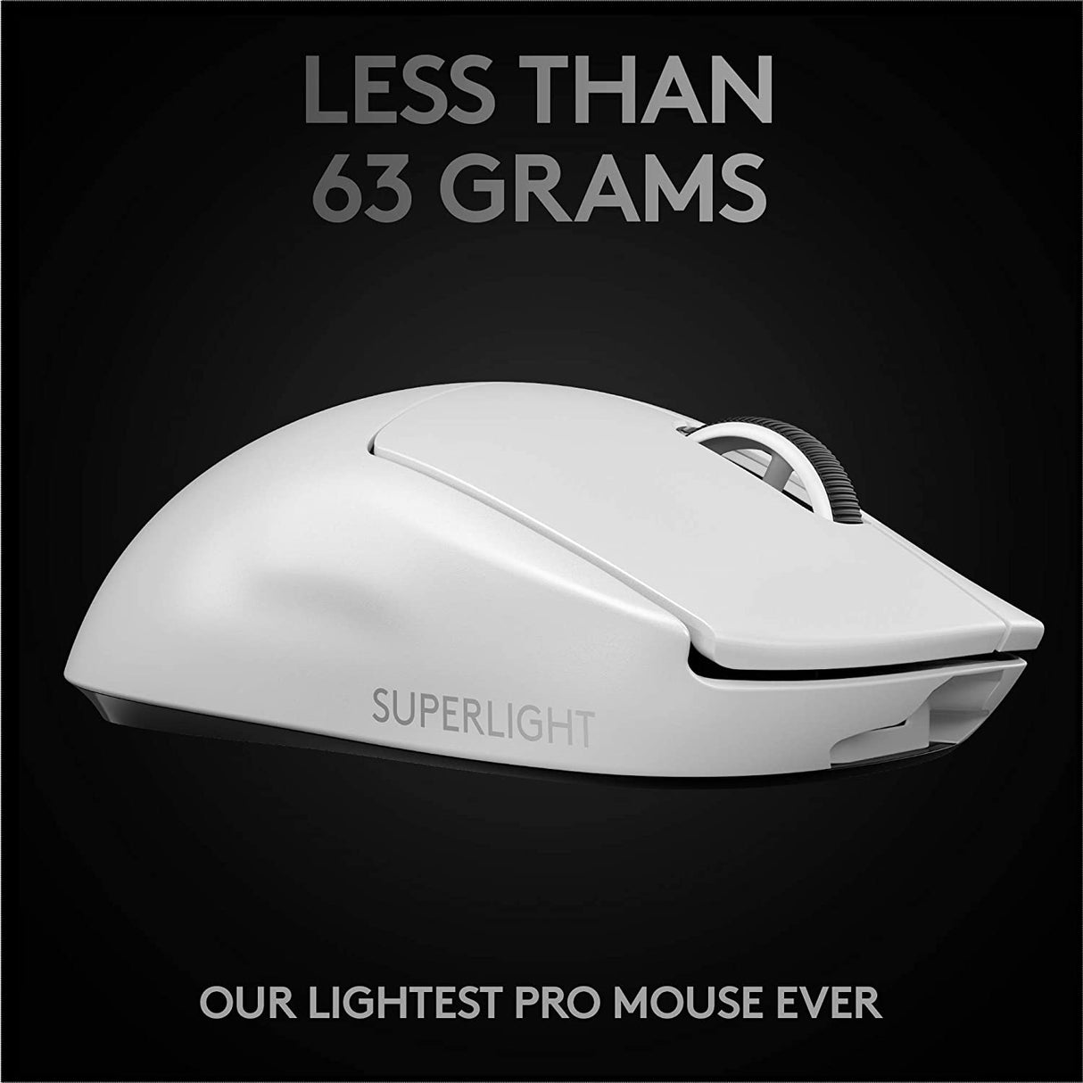 Logitech G PRO X SUPERLIGHT - Ratón inalámbrico para juegos, ultraligero, sensor HERO 25K, 25 600 DPI, 5 botones programables, batería de larga duración, compatible con PC/Mac - Blanco