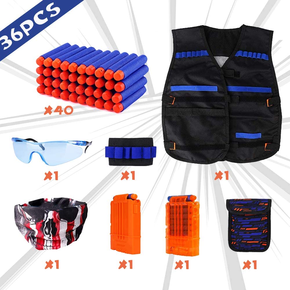 Kit de chaleco táctico para niños para Nerf Guns N-Strike Elite Series