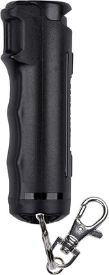 Gel de pimienta SABRE con tapa abatible, spray OC de máxima resistencia, clip a presión para un fácil transporte y acceso rápido, empuñadura para los dedos para una puntería más precisa y rápida, 25 ráfagas, tinte de marcado UV, seguridad fácil de usar