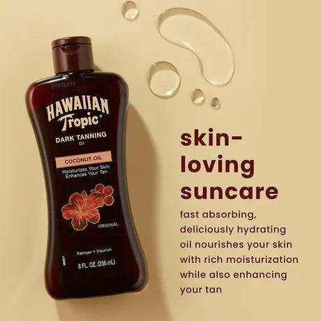Hawaiian Tropic Dark Bronceado Sun Care Aceite Hidratante 8oz.