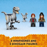 LEGO Jurassic World Dominion Blue & Beta Velociraptor Capture 76946 Juego de juguetes de construcción para niños, niños y niñas a partir de 6 años (181 piezas)