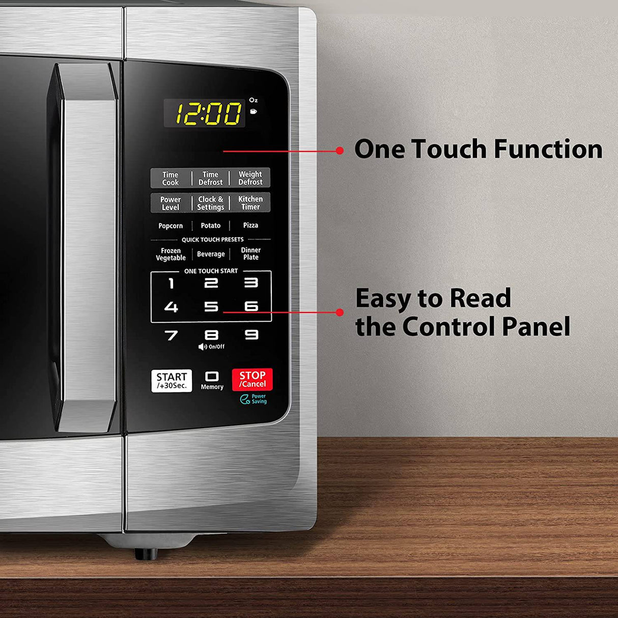Toshiba - Horno de microondas EM925A5A-SS con modo ECO de encendido/apagado de sonido e iluminación LED, 0.9 Cu. pies/900 W, acero inoxidable - DIGVICE MX