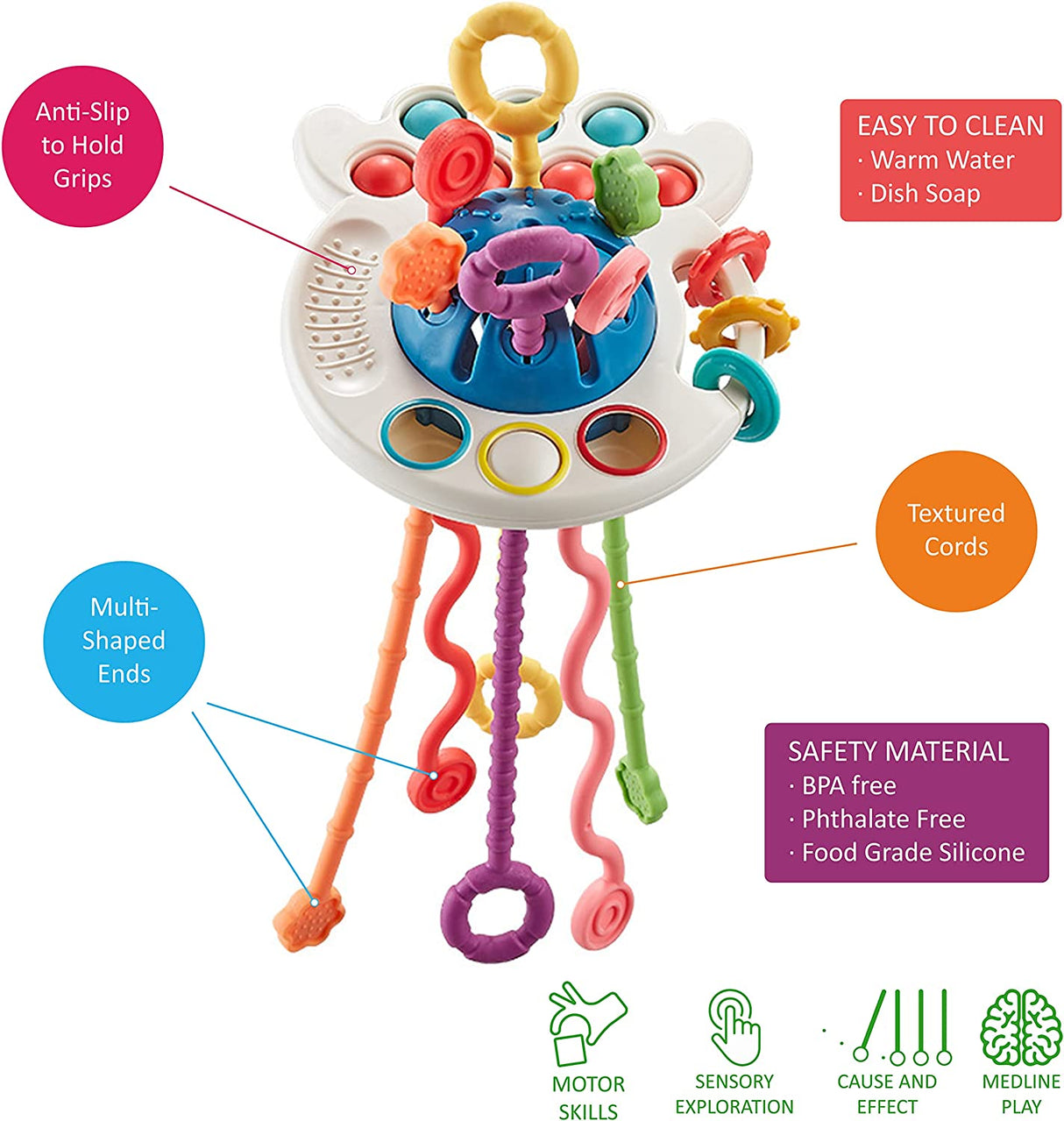 Juguetes sensoriales Montessori para bebés, Actividades educativas de aprendizaje - RCT222