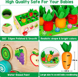 BAYSING Juguetes Montessori, juego de cosecha de zanahorias, juguetes de clasificación de formas de madera - ORA001