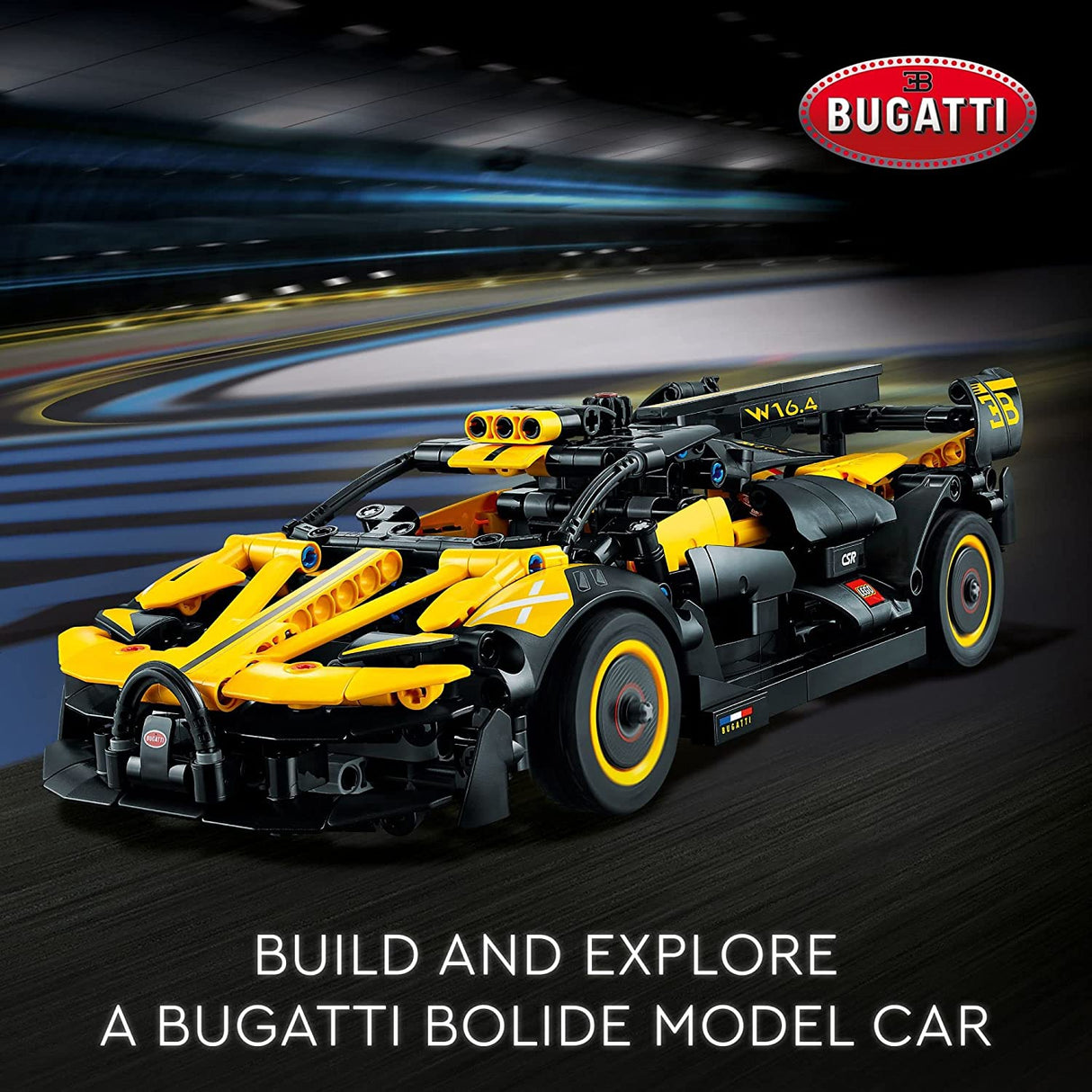 LEGO Technic Bugatti Bolide 42151 Juego de juguetes de construcción para niños, niños y niñas a partir de 9 años (905 piezas)