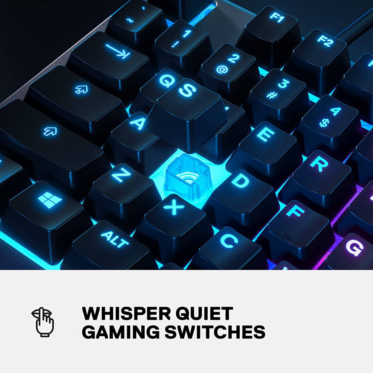 SteelSeries Apex 3 TKL RGB - Teclado para juegos - Factor de forma compacto sin llave - Iluminación RGB de 8 zonas - IP32 resistente al agua y al polvo - Interruptor de juego silencioso - Anti-ghosting de grado de juego