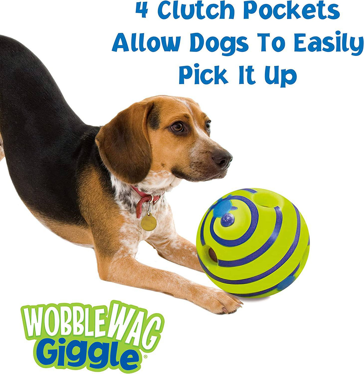 Wobble Wag Giggle Ball, juguete interactivo para perros, divertidos sonidos de risa cuando se enrolla o agita. - DIGVICE MX