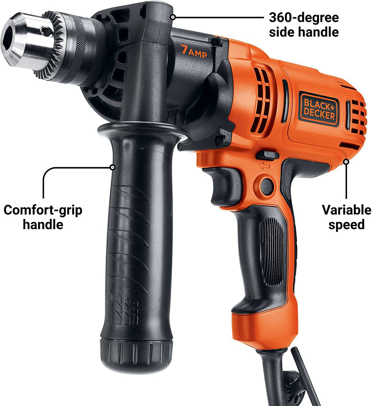 BLACK+DECKER DR560 Taladro 7.0 amperes 1/2 pulgada. - DIGVICE MX