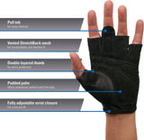 Harbinger Power - Guantes de levantamiento de pesas para mujer con malla elástica y palma de piel (1 par)