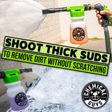 Chemical Guys HOL126 Kit de lavado de autos Arsenal Builder de 14 piezas con pistola de espuma, balde y (5) productos químicos de limpieza para el cuidado del auto de 16 oz (funciona con manguera de jardín), color blanco