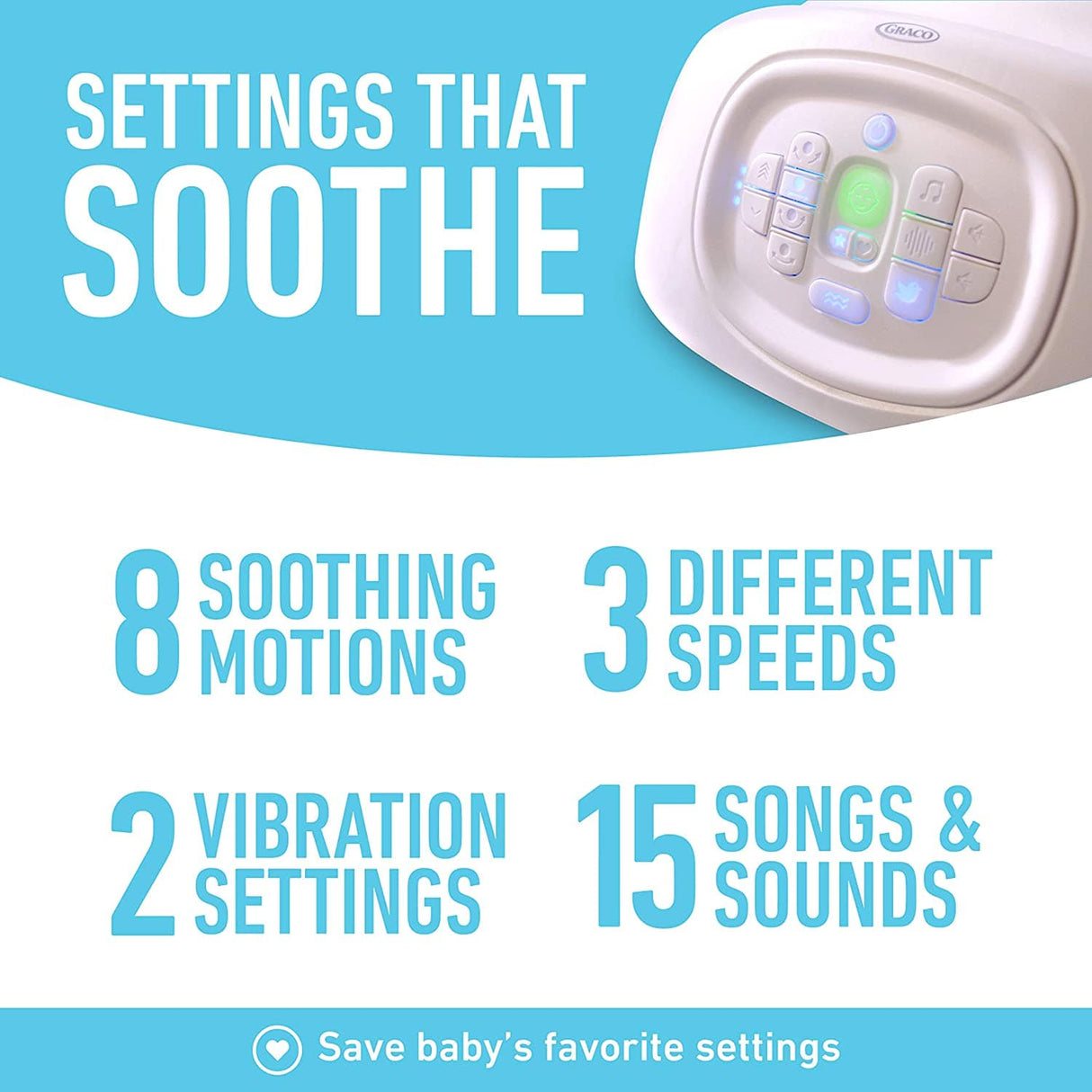 Graco Sense2Soothe Baby Swing con tecnología de detección de llanto - DIGVICE MX