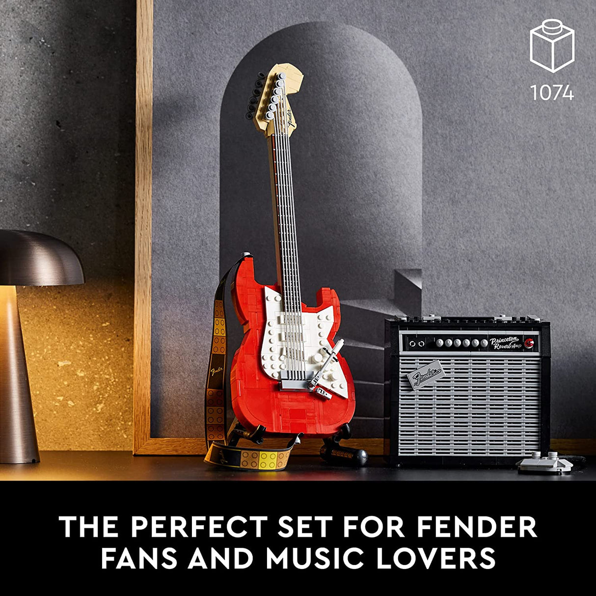 LEGO Ideas Fender Stratocaster 21329 Juego de construcción para adultos (1074 piezas)