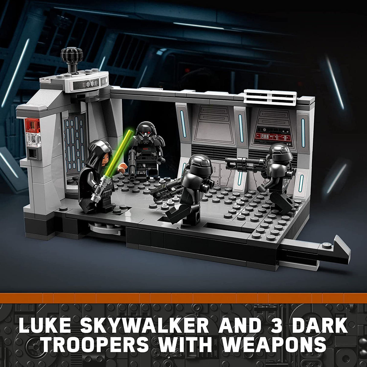 LEGO Star Wars Dark Trooper Attack 75324 Juego de juguetes de construcción para niños, niños y niñas a partir de 8 años (166 piezas)