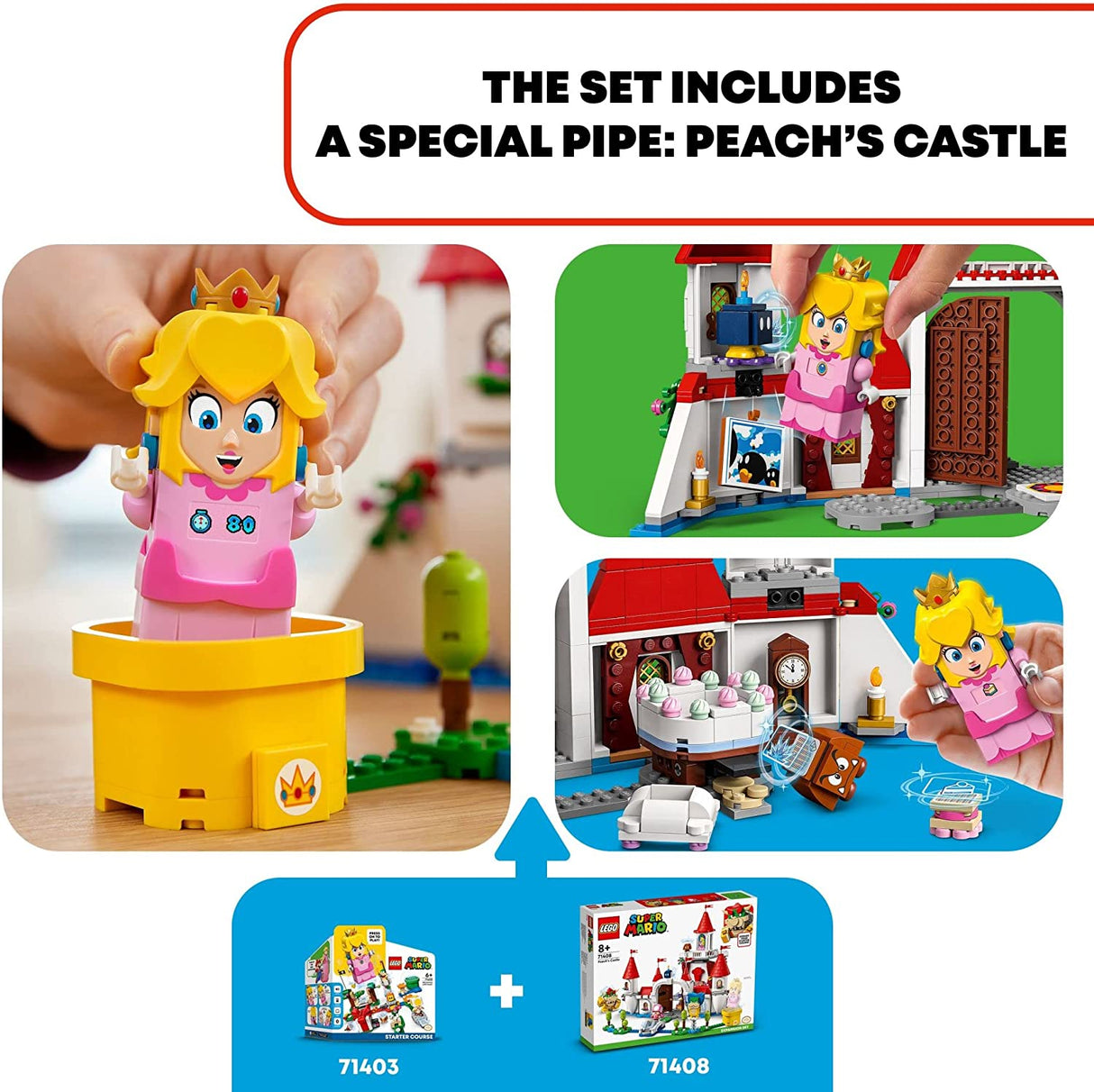 LEGO Super Mario Peach's Castle Expansion Set 71408  (1216 piezas)