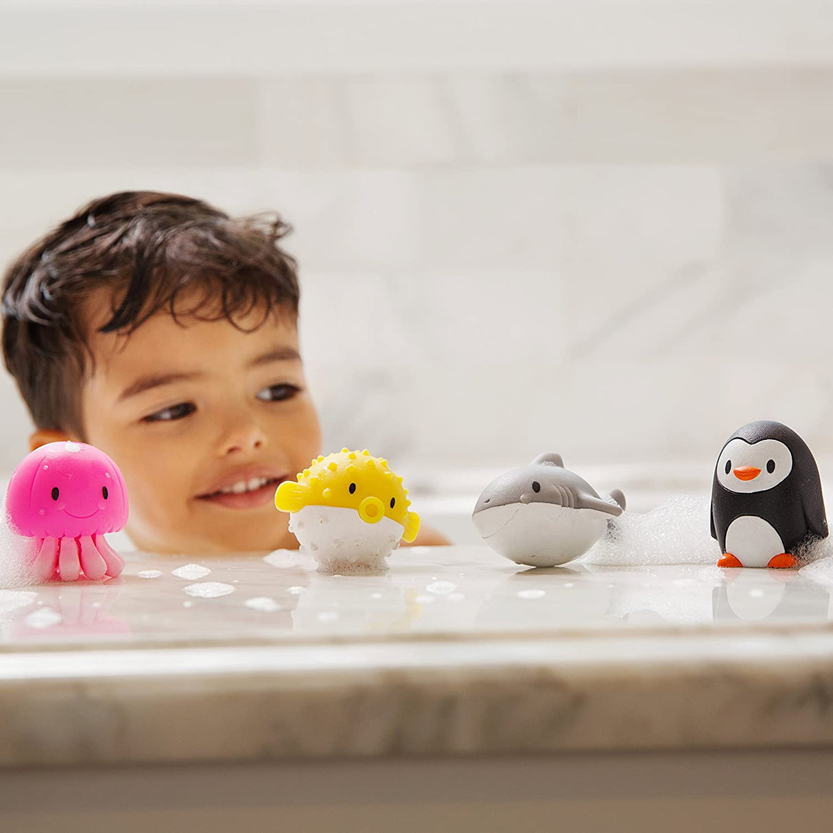 Munchkin Ocean Squirts - Juguete de baño para bebé, paquete de 8 - 18004