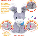 KiddoLab Lindo animal de peluche Peek-A-Boo Donkey - Juguetes para bebés de 6 a 12 y 18 meses de edad - KL-PKBD-MT09