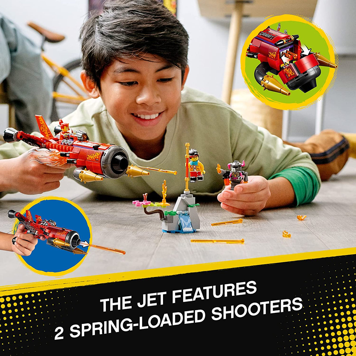LEGO Monkie Kid Red Son's Inferno Jet 80019 Kit de construcción (299 piezas)