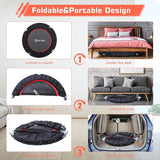 BCAN Mini trampolín plegable de 40 pulgadas, reboteador de fitness con mango de espuma ajustable, trampolín de ejercicio para adultos, entrenamiento en interiores/jardín, carga máxima de 330 libras/440 libras
