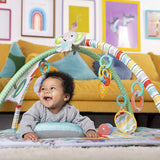 Bright Starts 5 en 1 Your Way Ball Play - Alfombra de juego gigante que se convierte en gimnasio para bebés Ball Pit, recién nacido a niño pequeño - Totalmente tropical (verde) - DIGVICE MX