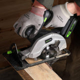 Sierra circular inalámbrica GALAX PRO DC-20V de 5-1/2” con 2 cuchillas (18T+48T), velocidad variable de 3800 RPM, incluye batería de litio de 2.0 Ah y cargador rápido, profundidad máxima de corte de 1-5/8” (90°), 1-7/16”(45°) - DIGVICE MX