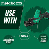 Sierra de sable a batería Metabo HPT 18V MultiVolt™ | Diseño con una sola mano | 3200 golpes por minuto | Acepta hojas de sierra de vaivén o caladora | CR18DAQ4 - DIGVICE MX