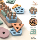 GOPO TOYS Juguetes Montessori Juguetes de clasificación y apilamiento de madera para niños - B09HN4SW88