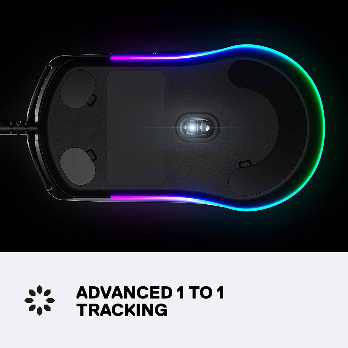 SteelSeries Rival 3  - Ratón para juegos - Sensor óptico TrueMove Core de 8500 CPI - 6 botones programables - Botones de disparo divididos - Iluminación RGB de prisma brillante