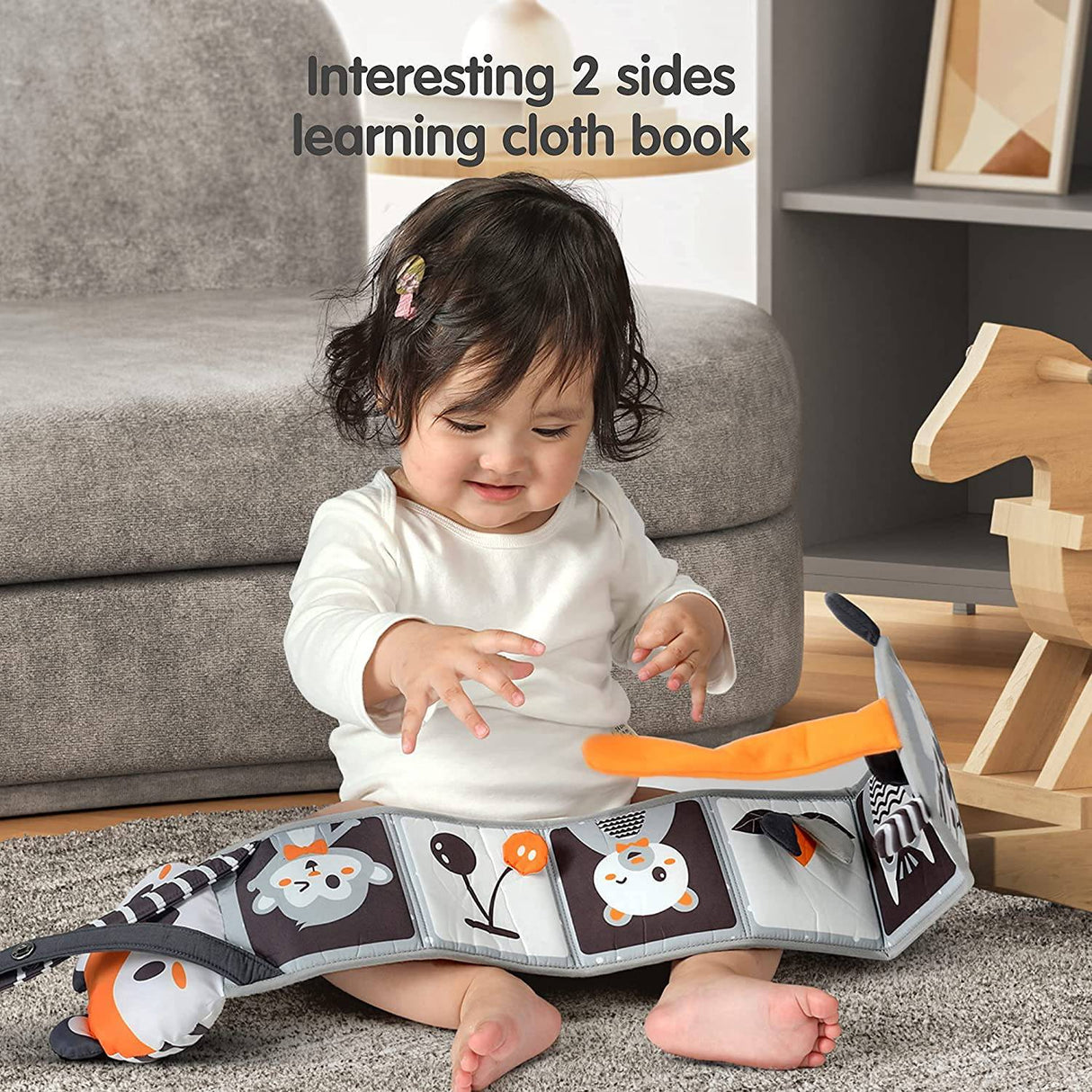 TUMAMA Gimnasio para bebés con juguetes extraíbles suaves, tapete de actividades para bebés en blanco y negro de alto contraste Tapetes de juego para bebés para el tiempo boca abajo Bebés recién nacidos - DIGVICE MX