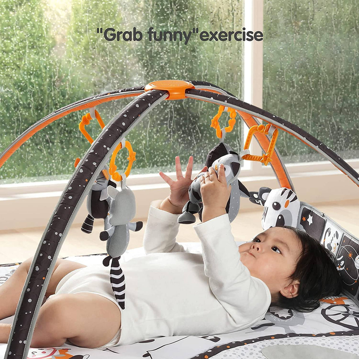 TUMAMA Gimnasio para bebés con juguetes extraíbles suaves, tapete de actividades para bebés en blanco y negro de alto contraste Tapetes de juego para bebés para el tiempo boca abajo Bebés recién nacidos - DIGVICE MX
