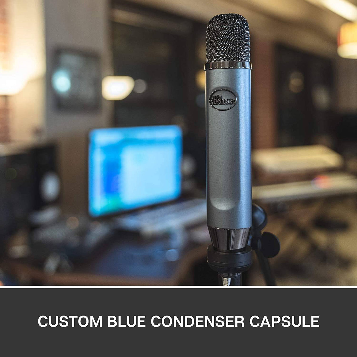 Logitech for Creators Micrófono de condensador Blue Ember XLR para estudio, grabación, podcast, transmisión de micrófono