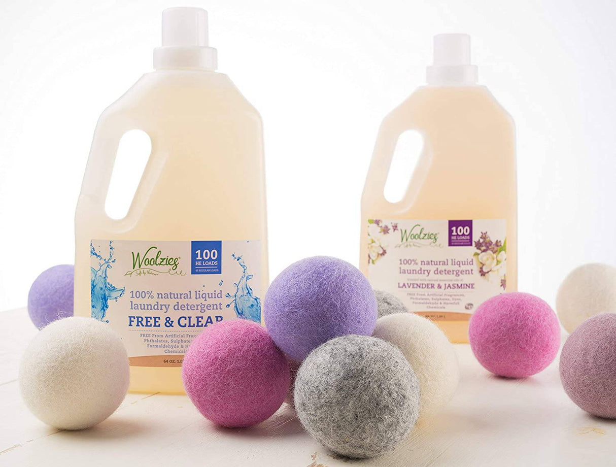 Woolzies Wool Dryer Balls Organic: nuestras grandes esferas de lana son el mejor suavizante de telas | Paquete de 6 bolas para secadora XL para ropa está hecho con lana de Nueva Zelanda | Use bolas de lavandería para secadora con aceites esenciales - DIGVICE MX