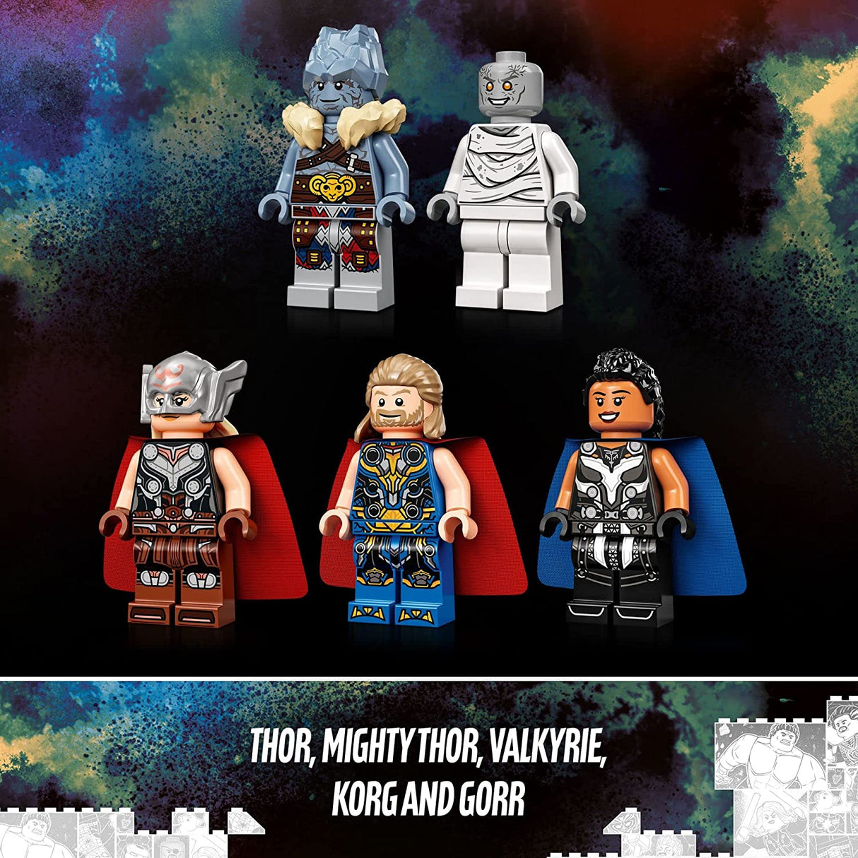 LEGO Kit de construcción Marvel The Goat Boat 76208 Thor coleccionable con 5 minifiguras 564 piezas