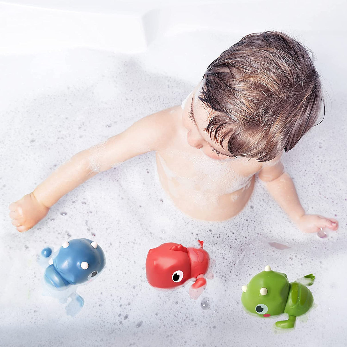 LiKee Juguetes de baño para bebés, dinosaurios flotantes de cuerda - Tyrannosaurus