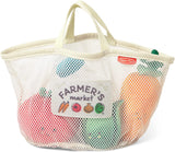 Melissa & Doug Juguete multisensorial para llenar y derramar cestas de mercado: menús de comida para jugar - 30730