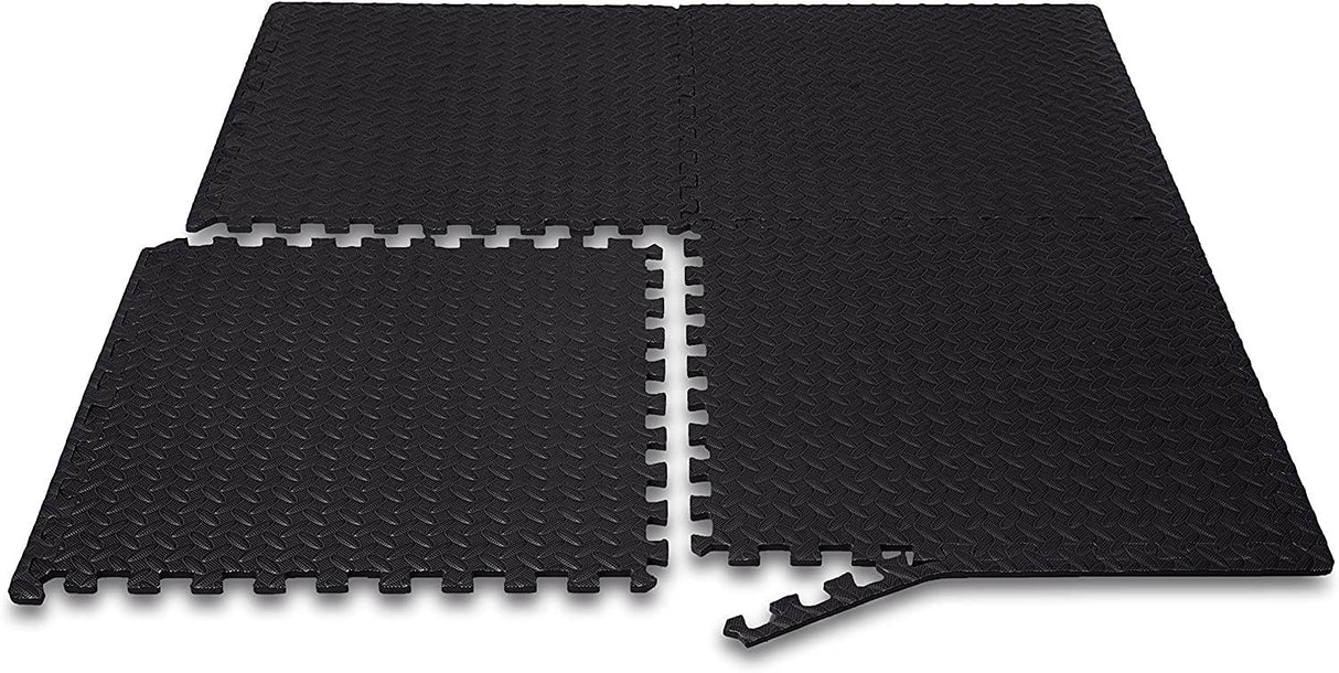 Amazon Basics Baldosas de espuma entrelazadas para hacer ejercicio, gimnasio, paquete de 6, 24 x 24 x 0,5 pulgadas (24 pies cuadrados)