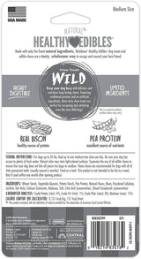 Nylabone Healthy Edibles Wild Dog Treat | Larga duración | todo natural | golosinas de hueso de perro | Fabricado en los Estados Unidos | con sabor a bisonte | con sabor a venado | MEDIANO - DIGVICE MX