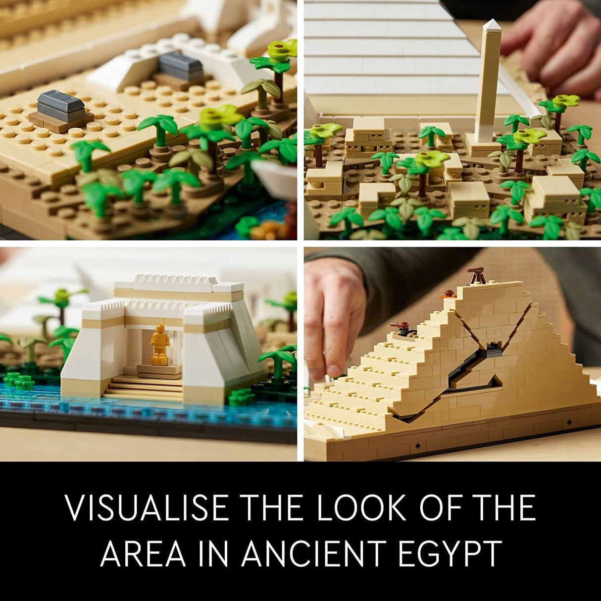 Juego de construcción LEGO Architecture Landmark Collection Gran Pirámide de Giza 21058; Modelo coleccionable para adultos (1476 piezas), 18,9 x 14,88 x 4,41 pulgadas