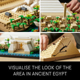 Juego de construcción LEGO Architecture Landmark Collection Gran Pirámide de Giza 21058; Modelo coleccionable para adultos (1476 piezas), 18,9 x 14,88 x 4,41 pulgadas