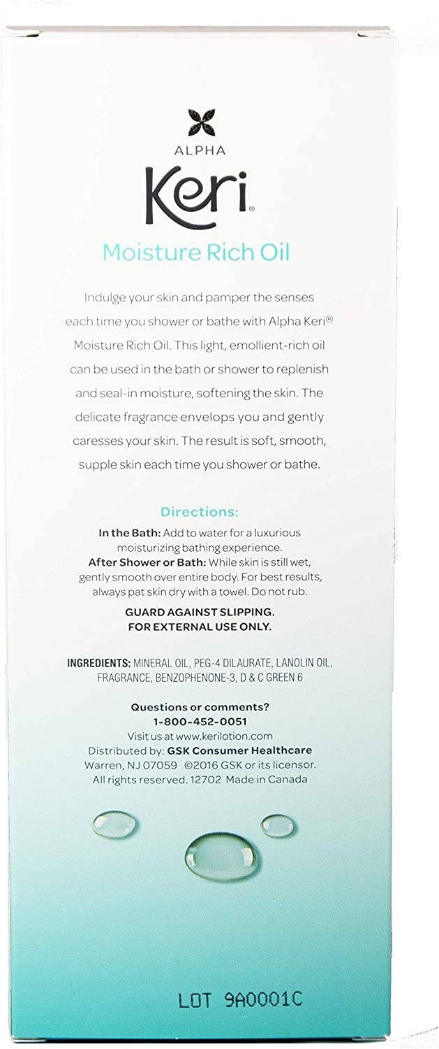 Keri - Aceite hidratante para ducha y baño, 16 onzas líquidas