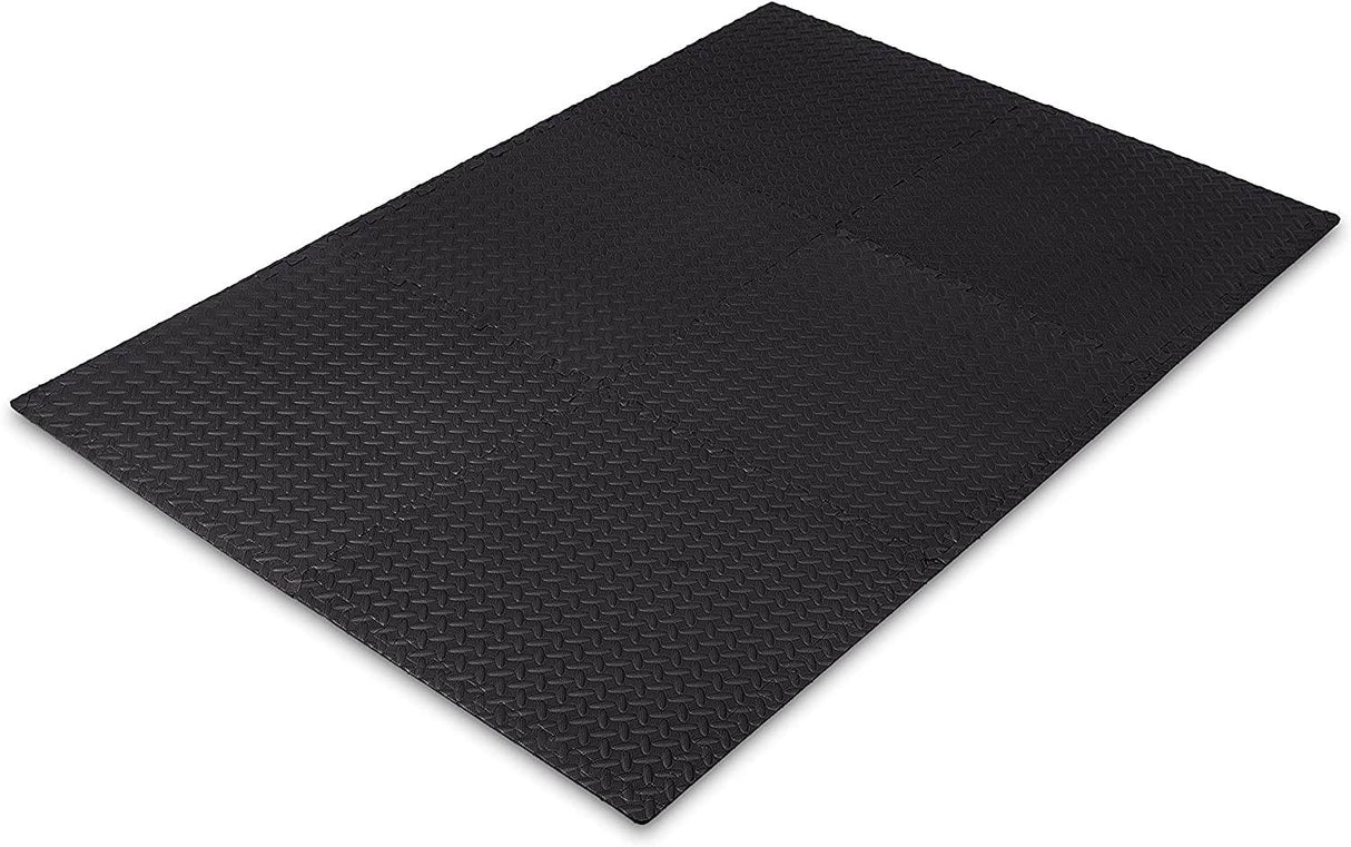 Amazon Basics Baldosas de espuma entrelazadas para hacer ejercicio, gimnasio, paquete de 6, 24 x 24 x 0,5 pulgadas (24 pies cuadrados)